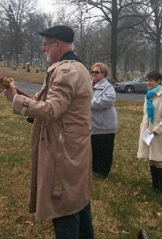 Mark Rice at Burial Service